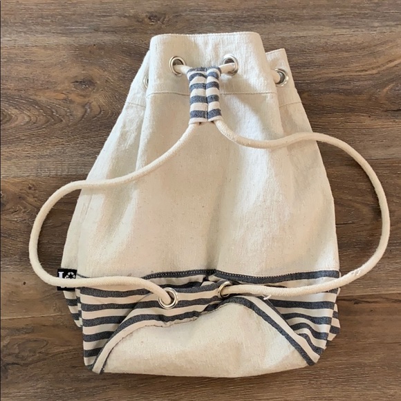 Drawstring canvas tote bag - Picture 5 of 6